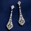 Ross-Simons 0.15 ct. t.w. Diamond Openwork Drop Earrings in Sterling Silver - 3 of 4