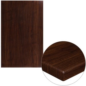 Flash Furniture 30'' x 48'' High-Gloss Resin Table Top with 2'' Thick Drop-Lip - 1 of 2