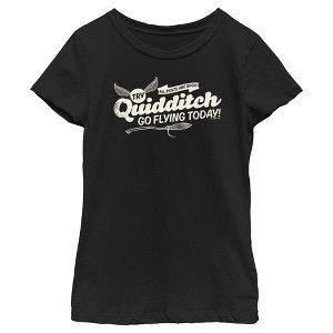 Girl's Harry Potter Quidditch Go Flying Today T-Shirt - 1 of 4