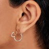 Disney Womens Minnie Mouse Sterling Silver Outline Hoop Earrings - 2 of 4