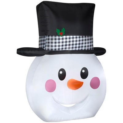 Gemmy Christmas Airblown Inflatable Flat Snowman Giant, 8 Ft Tall ...