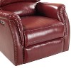 Paulina Genuine Leather Power Recliner with Wingback Design |ARTFUL LIVING DESIGNS - 4 of 4