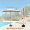 CAVINAS 7.5/9/10 FT Patio Umbrella,Outdoor Umbrella with 8 Sturdy Ribs,Waterproof Market Umbrella with Push Button Tilt and Crank for Garden,Deck - 3 of 4