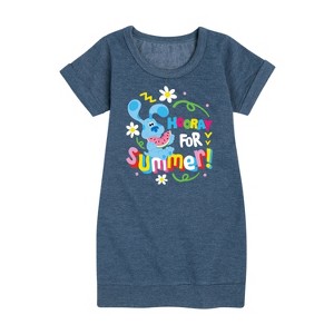 - Blue's Clues & You! - Hooray for Summer Graphic Short Sleeve Fleece Dress - 1 of 3