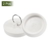 Unique Bargains Rubber Stainless Steel Beaded Chain with Pull Ring Drain Stoppers 2 Pcs - 3 of 4