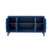 31.5" Unique 4 Brushed Doors Storage Sideboard with Elegant Handles & Fir Veneer, Kitchen Modern Coffee TV Buffet Cabinet Console - 4 of 4