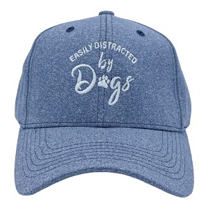 Easily Distracted By Dogs Hat Funny Cute Puppy Dog Lover Cap - Crazy Dog - 1 of 4