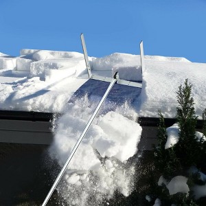Costway 21ft Roof Snow Rake Removal Tool Lightweight w/ Adjustable Telescoping Handle - 1 of 4