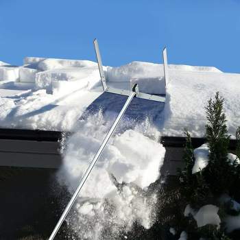 Costway 21ft Roof Snow Rake Removal Tool Lightweight w/ Adjustable Telescoping Handle