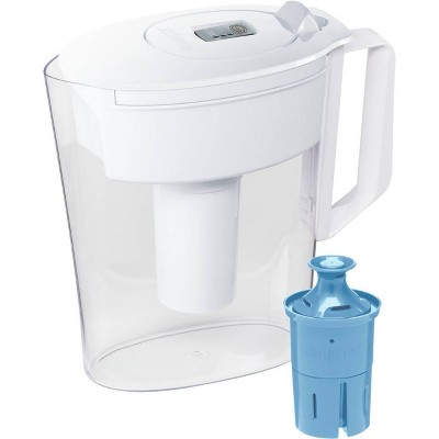 Brita Water Filter Soho Water Pitcher Dispensers with Longlast Water Filter - White