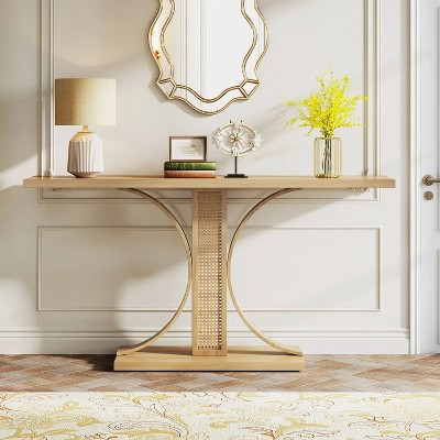 Hommoo 55" Wood Console Table