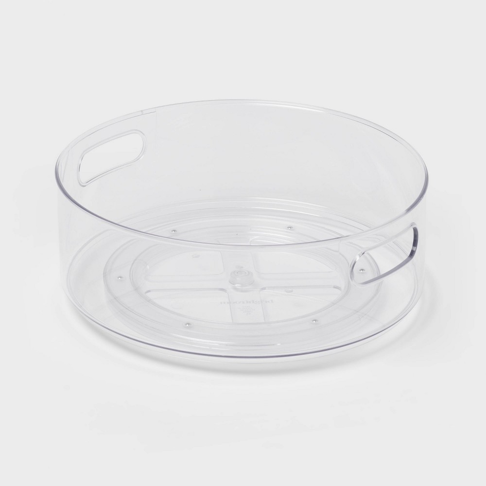 All Purpose Turntable Storage Clear - Brightroom™: PETG Utility Bin, 12"x12", 486 Volume, Spot Clean