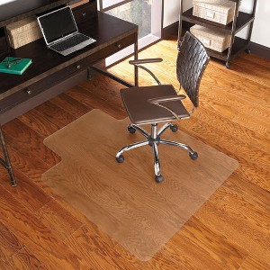 ES Robbins EverLife Chair Mat for Hard Floors, Heavy Use, Rectangular with Lip, 36 x 48, Clear - 1 of 4