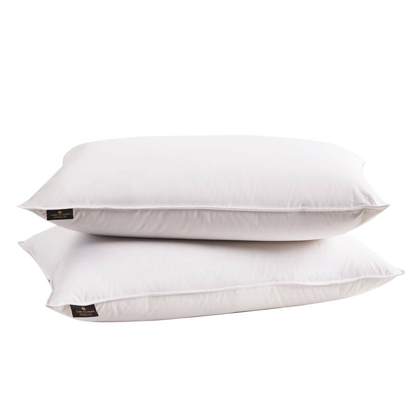 Farm To Home 100% Organic  Cotton Softy-Around Feather and Down 2pc Bed Pillow, 3 of 6