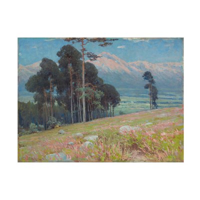 24" x 32" Ludovit Cordak 'Summer Snow in Tatras' Unframed Wall Canvas - Trademark Fine Art