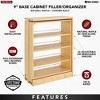 Rev-A-Shelf 432-BF-3C Narrow Vertical Wooden Pull Out Sliding Kitchen Cabinet Pantry Spice Rack Organizer with 4 Slide Out Space Saving Shelves - 2 of 4
