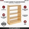 Rev-A-Shelf 432-BF-3C Narrow Vertical Wooden Pull Out Sliding Kitchen Cabinet Pantry Spice Rack Organizer with 4 Slide Out Space Saving Shelves - image 2 of 4