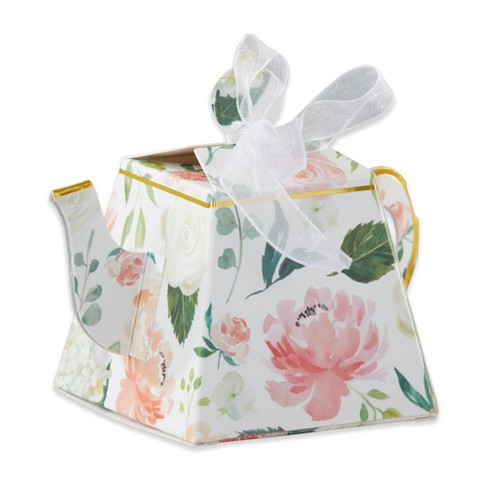 Pink Tea Time Whimsy Teapot Favor Box (Set of 24)