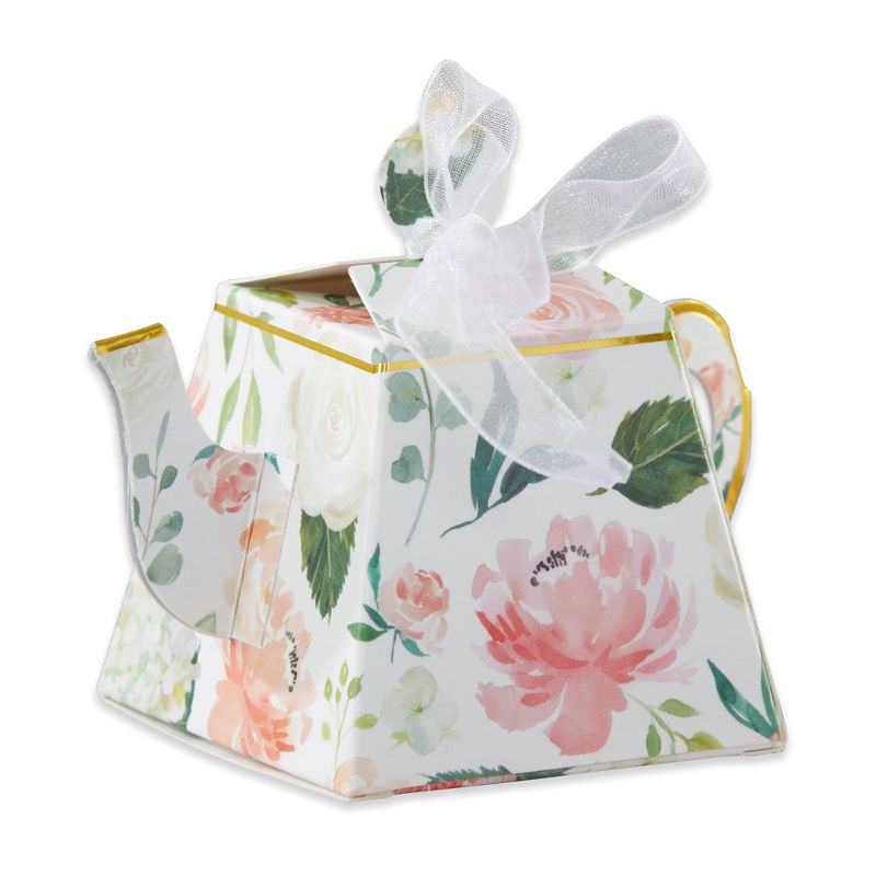 Kate Aspen Floral Teapot Favor Box (Set of 24) | 28298FL, 1 of 12