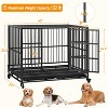 Yaheetech 42-inch Indestructible Dog Crate with Open-Top, Black - 3 of 4