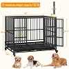 Yaheetech 42-inch Indestructible Dog Crate with Open-Top, Black - image 3 of 4