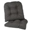 Gripper 15" x 15" Raindrops Universal Chair Cushion Set of 2 - Gray: Indoor Half-Circle Seat Cushions for Kitchen Chairs - 2 of 3