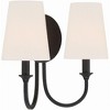 Crystorama Lighting Payton 2 - Light Sconce in  Black Forged - 3 of 4