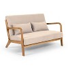 NicBex 45.7 Inch Mid-Century Modern Sofa,2 Seat Couch with Solid Wood Armrest and Feet for Small Space,Bedroom,Apartment - 2 of 4