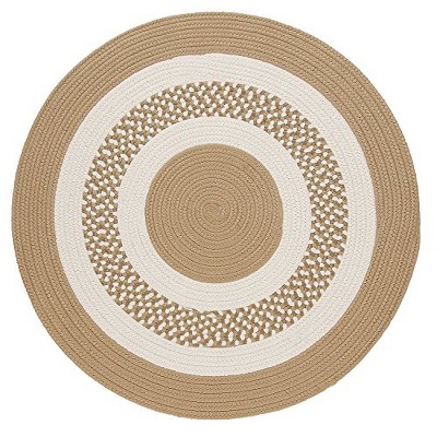 Colonial Mills Flowers Bay - Cuban Sand 5 Ft round Round Rug Indoor/Outdoor 100% Polypropylene