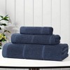 Smart Twist Viscose Cotton Blend Medium Weight Solid Ribbed Towel Set by Blue Nile Mills - 2 of 4