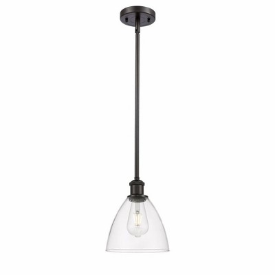 Bristol Glass - 1 Light Mini Pendant In Industrial Style-9.25 Inches Tall and 7.5 Inches Wide