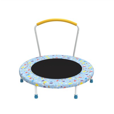 SEVOBAL Trampolines 36inch Mini Trampoline for Kids Ages 1-6 Indoor Outdoor Trampoline with Handle Fun for Kids, Blue, 36.2"*36.2"*31"