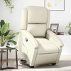 vidaXL Stand up Recliner Chair Cream Faux Leather - 2 of 4