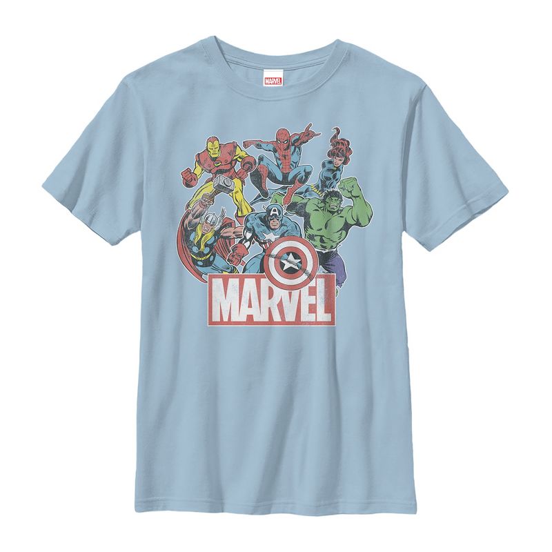 Boy's Marvel Classic Hero Collage T-Shirt, 1 of 4
