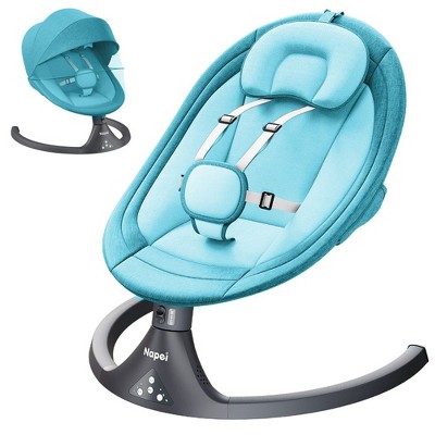 Napei Electric Baby Swing for Infants and Toddlers,with Bluetooth Music , 2 Seat Position,
5 Swing Angles with Gentle Speed-Turquoise