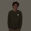 Dalix Mushroom (Glow in the Dark) Embroidered Fleece Sweatshirt Pullover Mens - 2 of 4