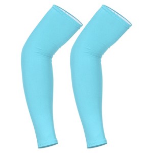 Unique Bargains Nylon Breathable Sun Protection Compression Arm Sleeves 1 Pair - 1 of 4