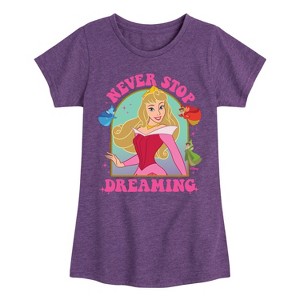 Girls' - Disney Princess - Sleeping Beauty Fitted Short Sleeve Graphic T-Shirt - 1 of 4