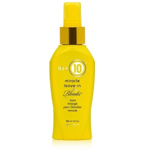It's a 10 Haircare Miracle Leave-In for BLONDES (4 oz) Ten Benefits Conditioner | For Natural and Color Treated Blonde Hair | Powerful Violet Formula - 1 of 2