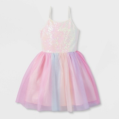 cat and jack rainbow tulle dress