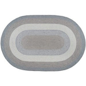 Earth Rugs Rustic Multi-Tone Oval Braided Rug – Durable Farmhouse Decor - 1 of 1