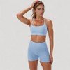 Anna-Kaci Active Women's Scoop Neck Sports Bra with Adjustable Spaghetti Straps Removable Padding - 2 of 4