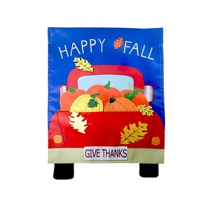 Evergreen Fall Yall Pickup Truck Garden Applique Flag - 1 of 2