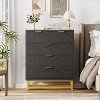 2/3/4/5/6/7 Drawer Dresser with Metal Legs, Wood Dressers Chest Organizer with Wide Storage, Modern Chest of Drawers for Bedroom, Living Room,Hallway - 3 of 4