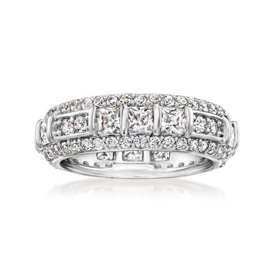 Ross-Simons 3.10 ct. t.w. CZ Eternity Band in Sterling Silver