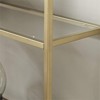 Metal Glass Bookcase in Antique Gold - Pemberly Row - 4 of 4