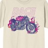 Butterfly Flame Motorcycle Crew Neck Short Sleeve Natural Men's T-shirt - 2 of 3