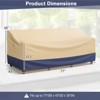 Costway Patio 77''x43'' 3-Seater Outdoor Deep Couch Sofa Cover Waterproof Handle Air Vent - 2 of 4