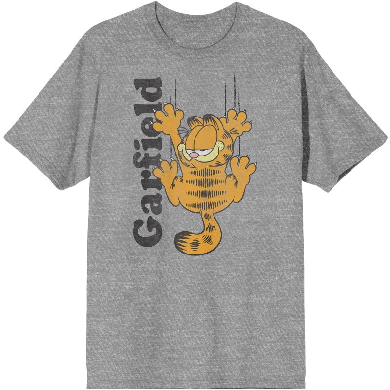 Garfield Claws and Logo Athletic Heather Graphic Tee, 1 of 4