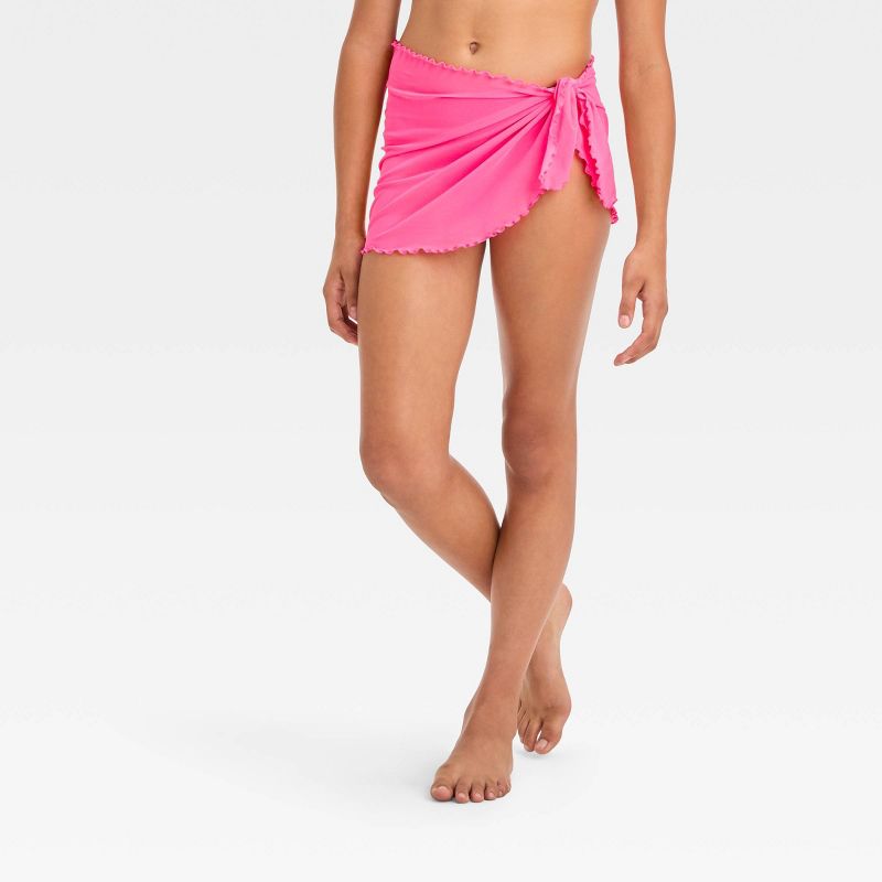 Girls&#39; Solid Cover Up Bottom - Cat &#38; Jack&#8482;, 1 of 5